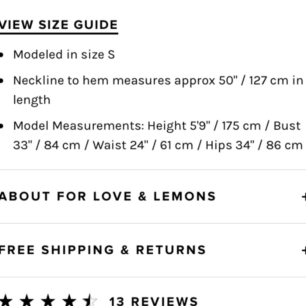 EUC For Love and Lemons Rosemary Dress sz S - Picture 13 of 13